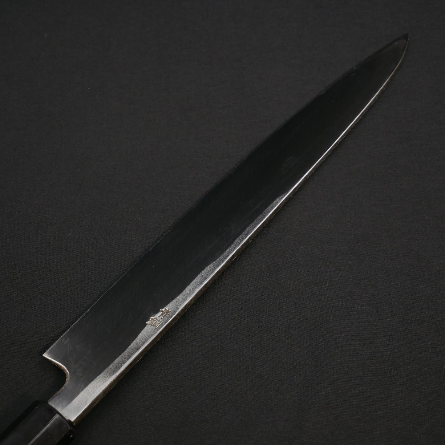 Blue#2 Carbon Steel Kurouchi Tsuchime Yanagiba Magnolia Octagonal Handle