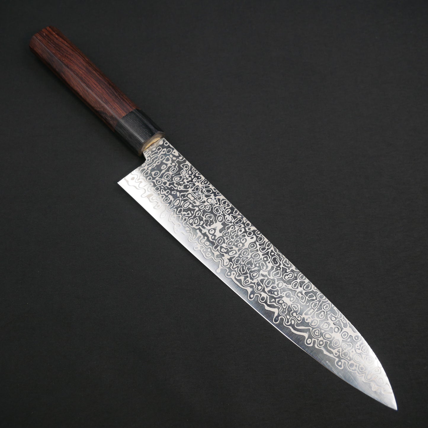吉田刃物 ZDP189 ダマスカス 牛刀 紫檀八角柄