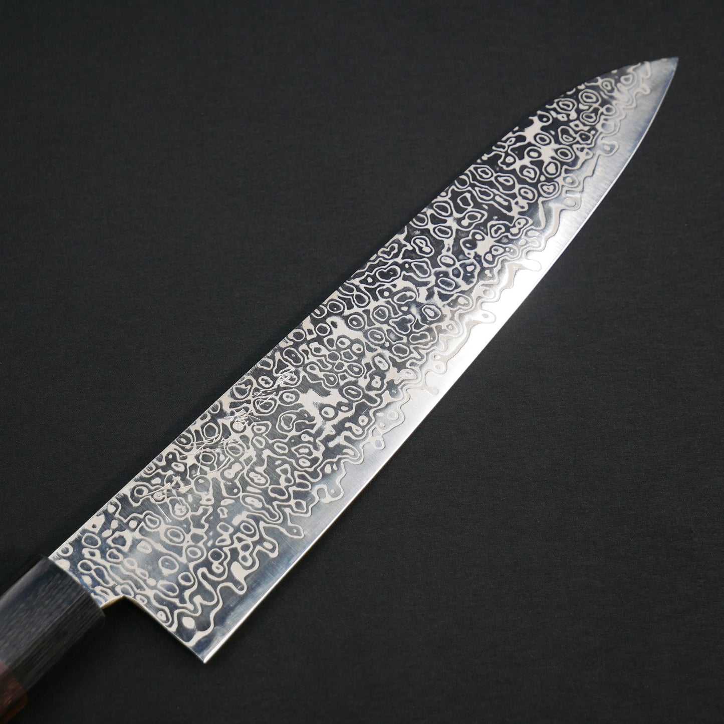 吉田刃物 ZDP189 ダマスカス 牛刀 紫檀八角柄