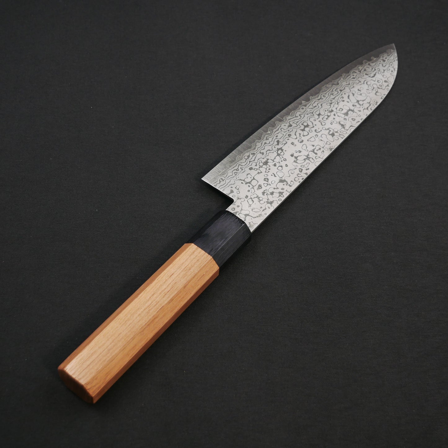 VG10 Damascus Santoku Walnut Octagonal Handle