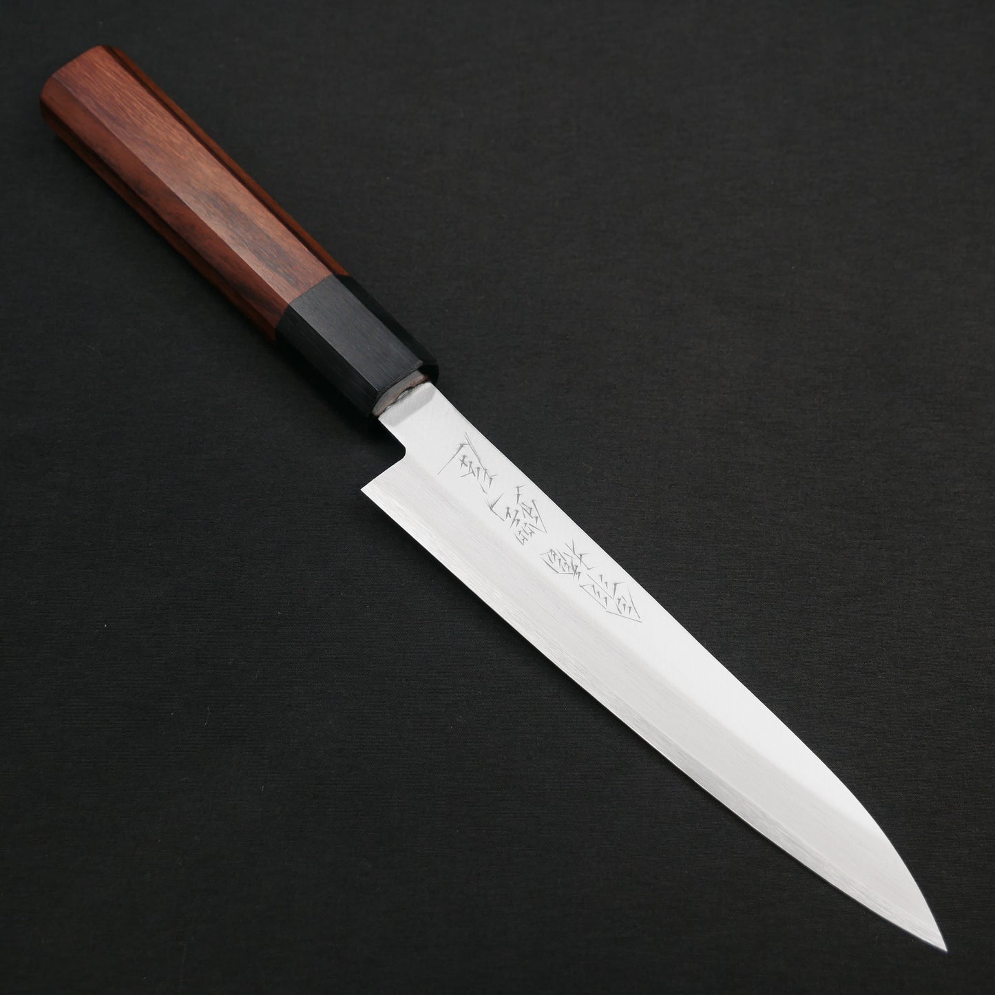 BlueSuper Carbon Steel StainlessClad Petty Rosewood Octagonal Handle