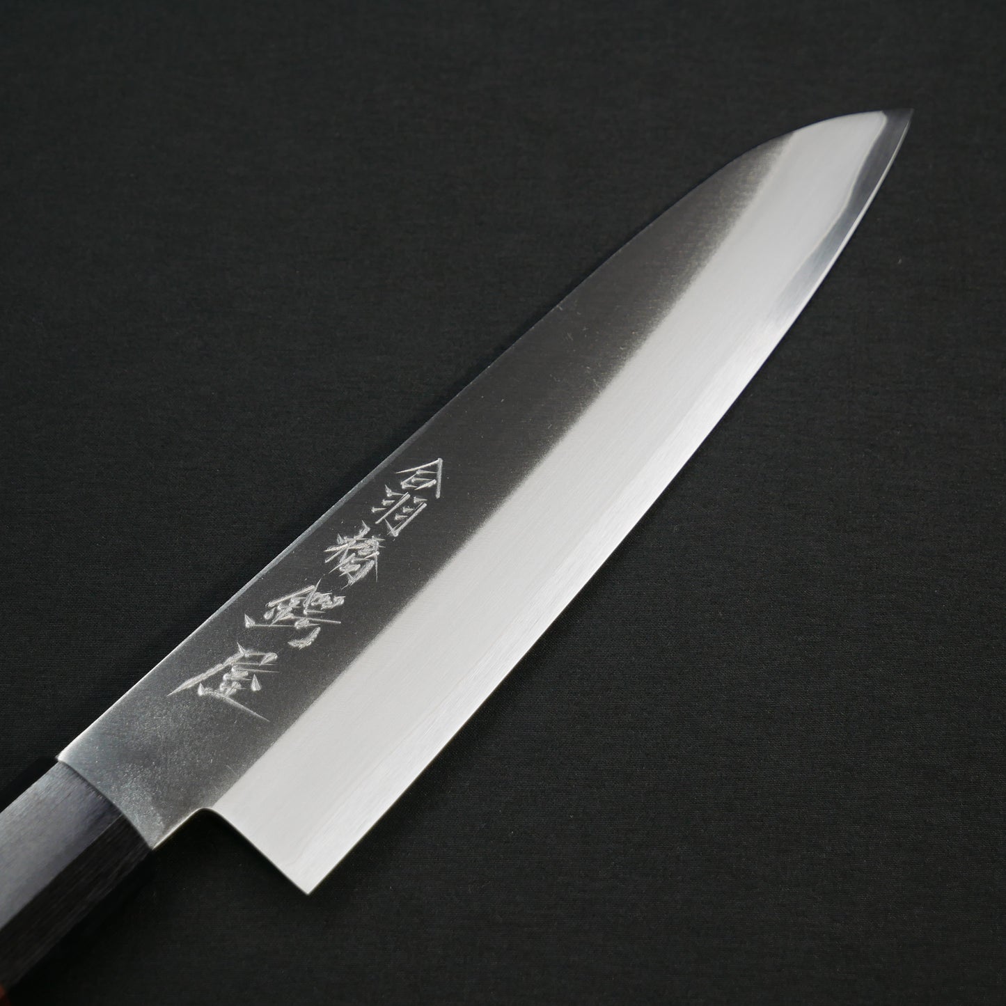 BlueSuper Carbon Steel StainlessClad Gyuto Rosewood Octagonal Handle