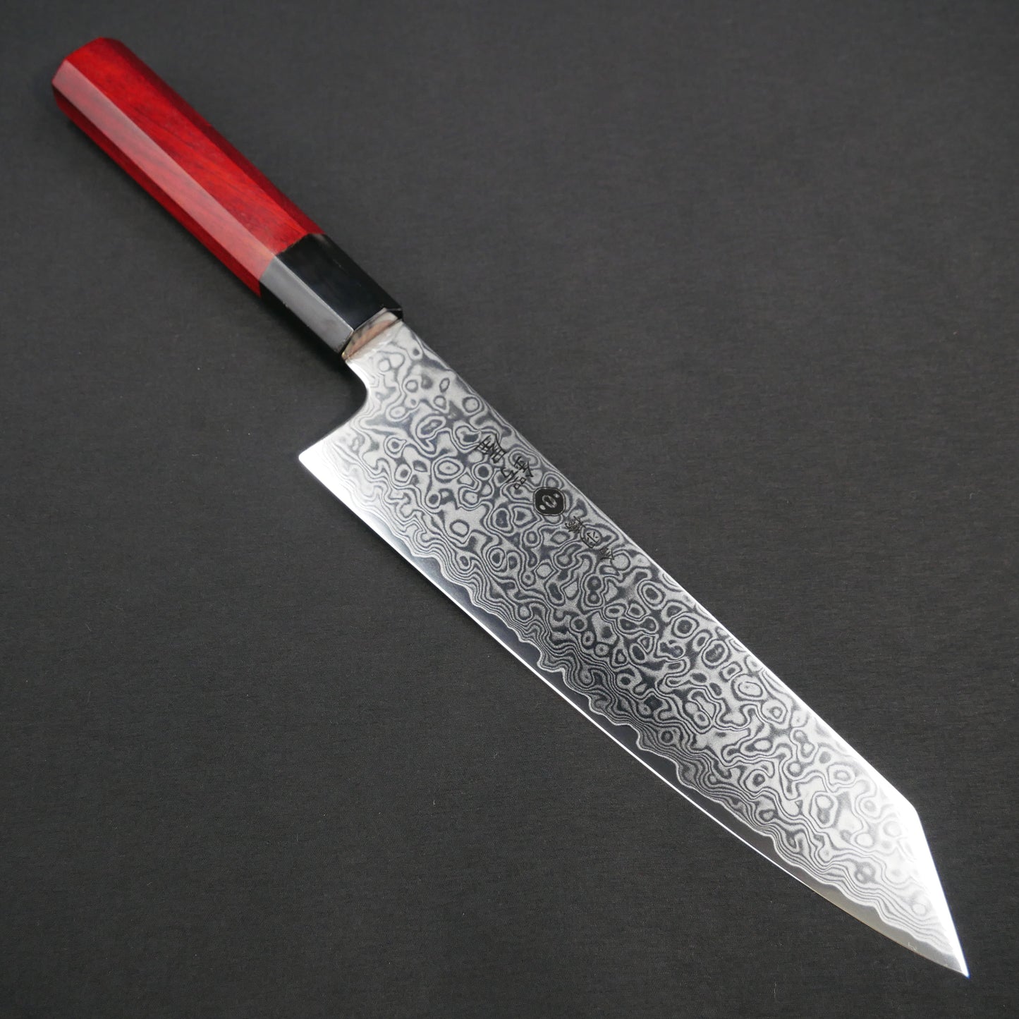 Cobalt Steel Damascus Kiritsuke Gyuto Satine Octagonal Handle