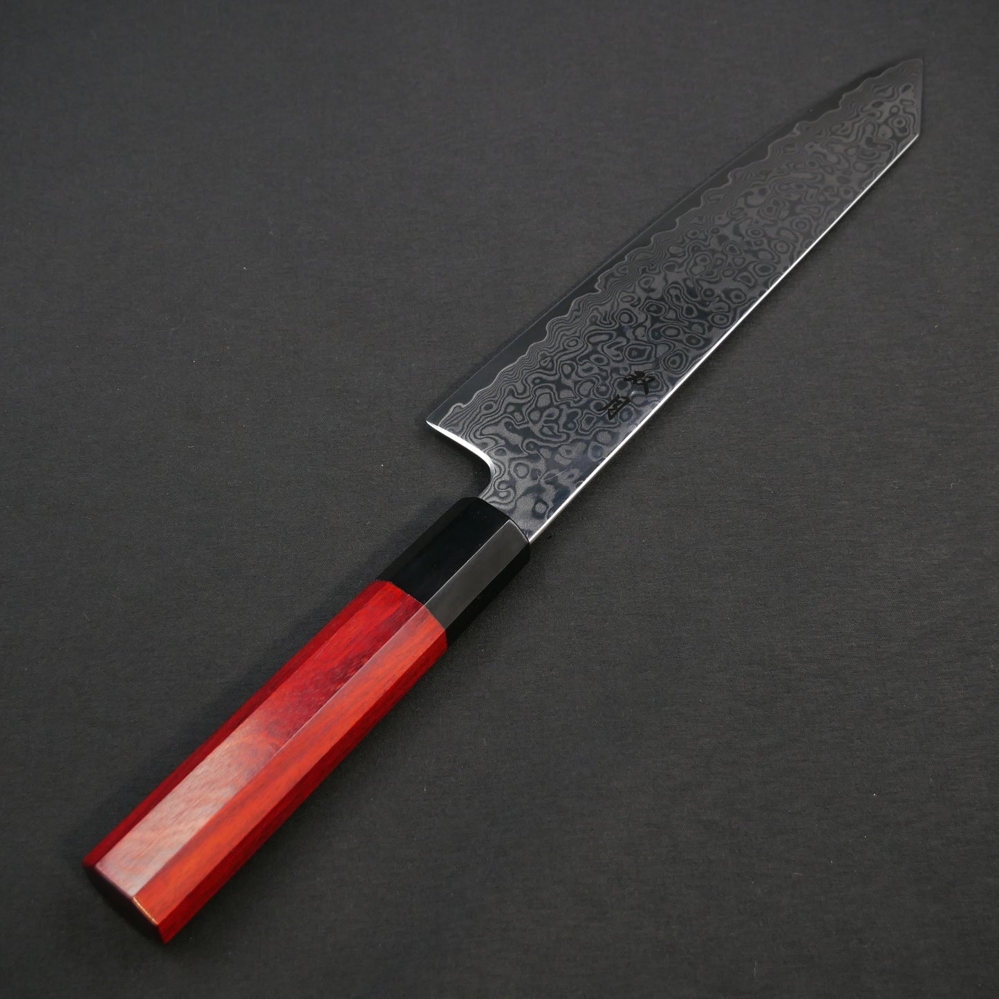 Cobalt Steel Damascus Kiritsuke Gyuto Satine Octagonal Handle