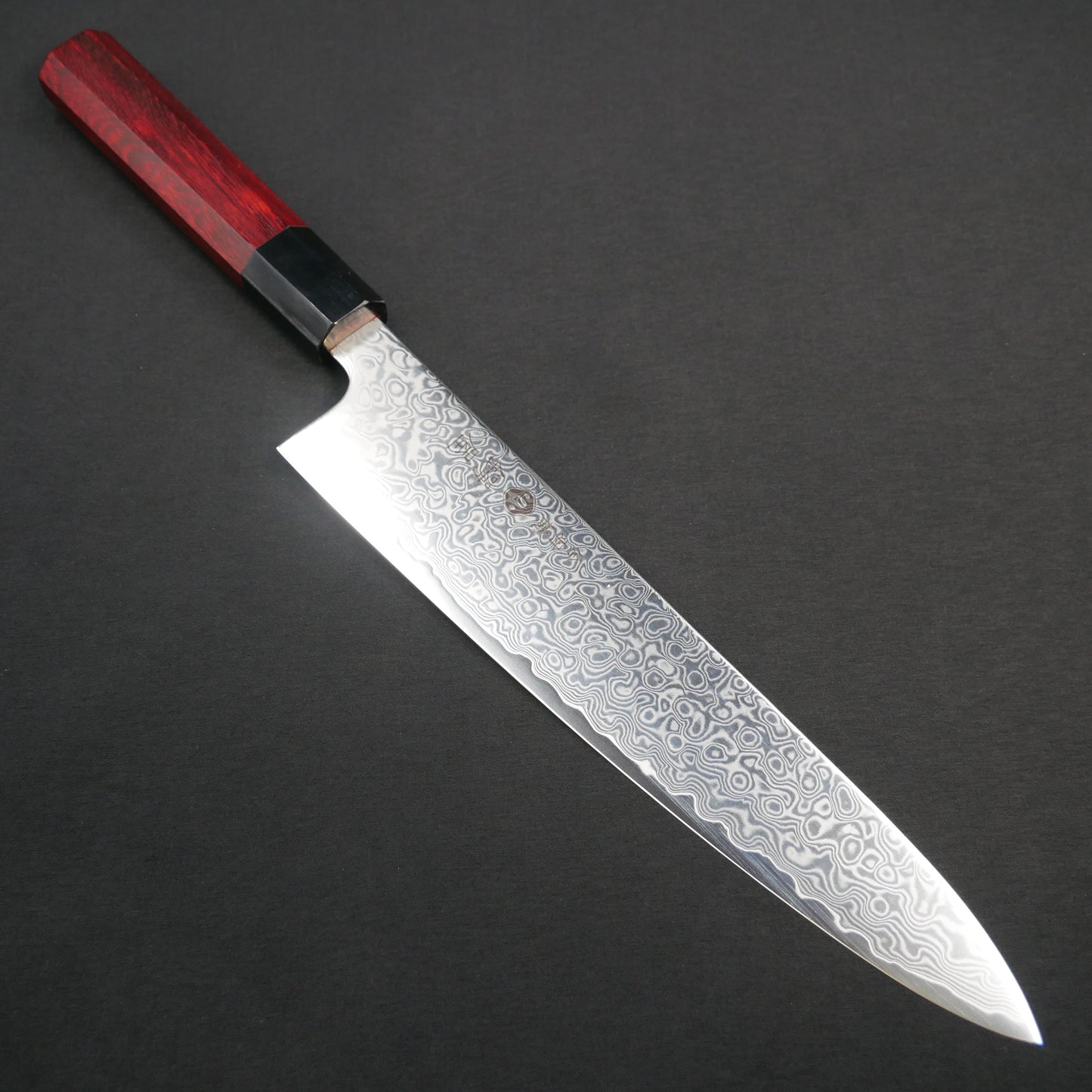 Cobalt Steel Damascus Gyuto Satine Octagonal Handle
