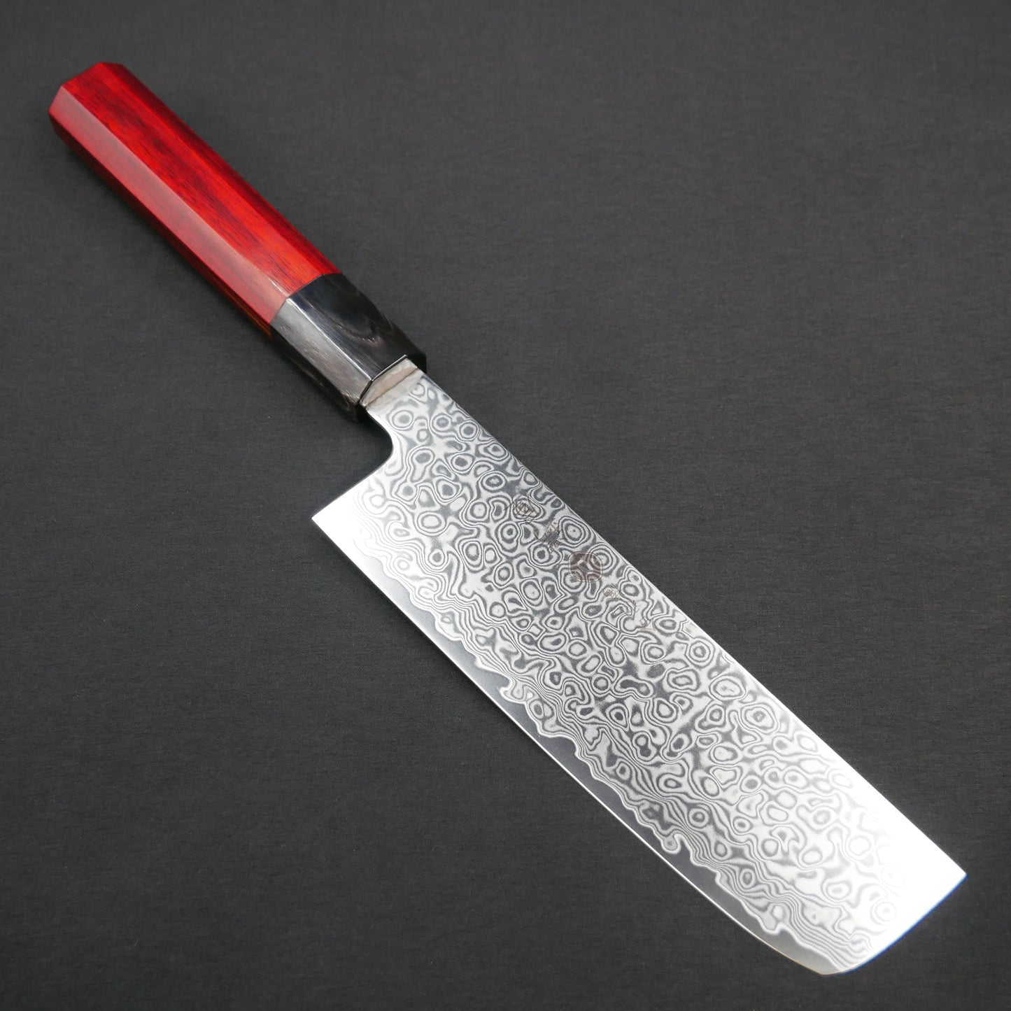 Cobalt Steel Damascus Nakiri Satine Octagonal Handle