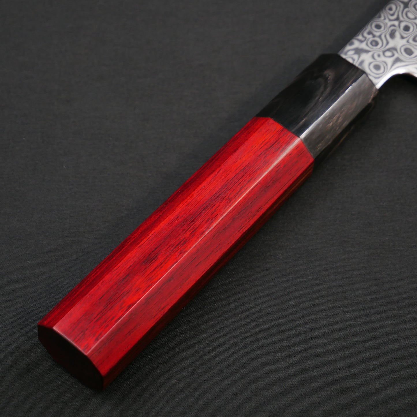 Cobalt Steel Damascus Nakiri Satine Octagonal Handle