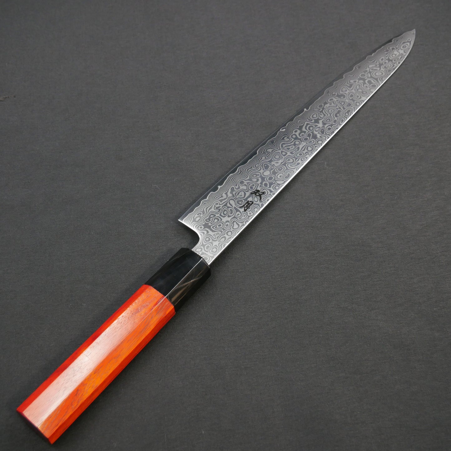 Cobalt Steel Damascus Sujihiki Satine Octagonal Handle