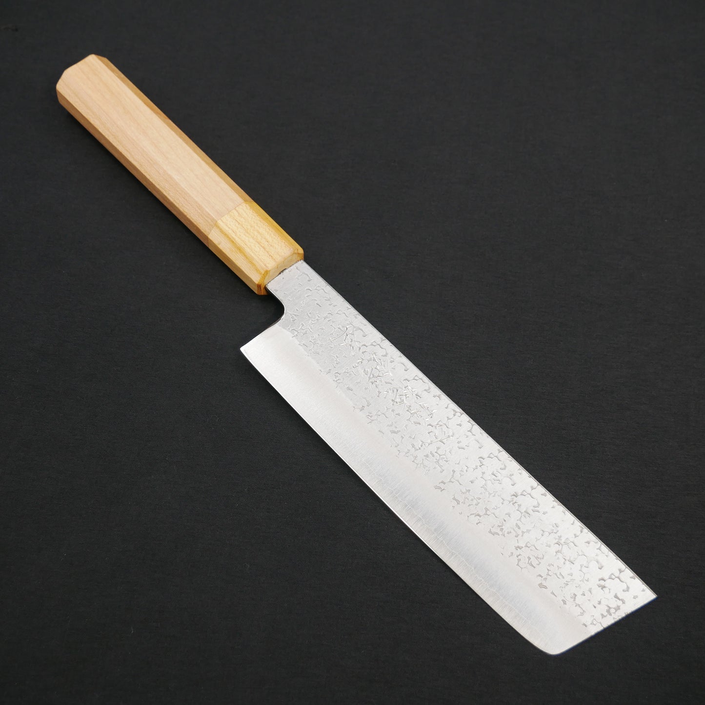 Silver#3 Stainless Steel Tsuchime Nakiri Sakura Octagonal Handle