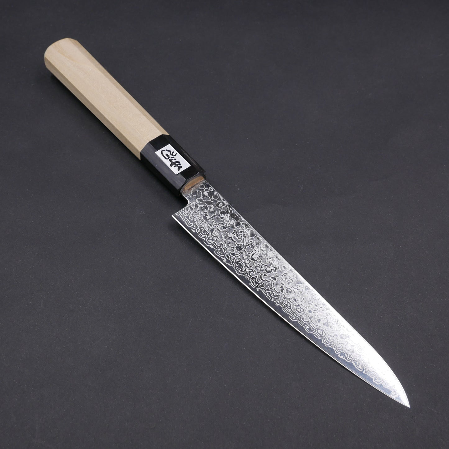 AUS10 Damascus Petty Magnolia Octagonal Handle