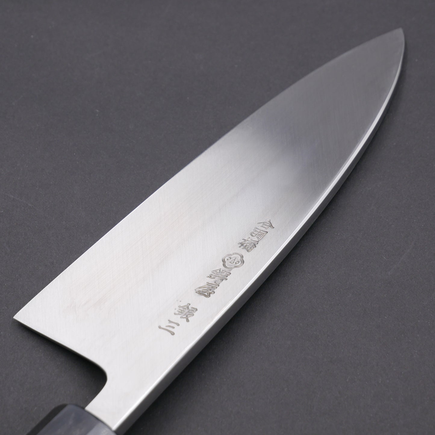 Silver#3 Stainless Steel Fine-Finish Deba Magnolia Octagonal Handle