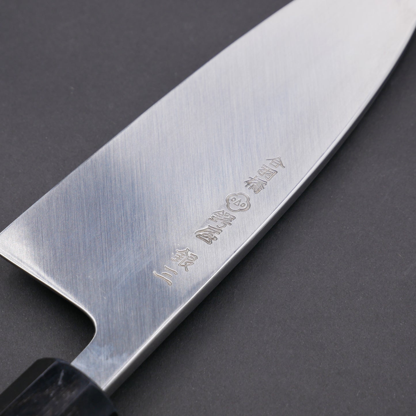 Silver#3 Stainless Steel Fine-Finish Deba Magnolia Octagonal Handle