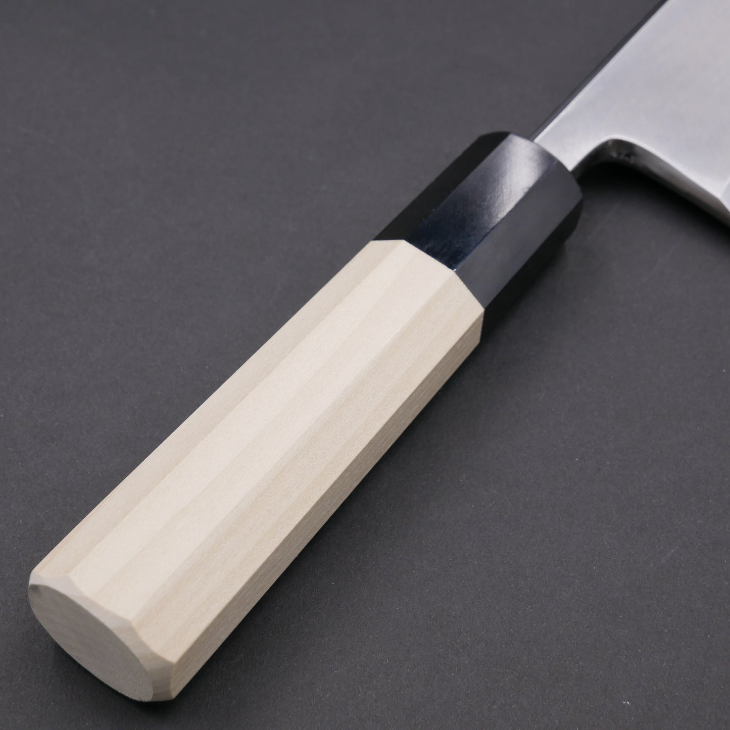 Silver#3 Stainless Steel Fine-Finish Deba Magnolia Octagonal Handle