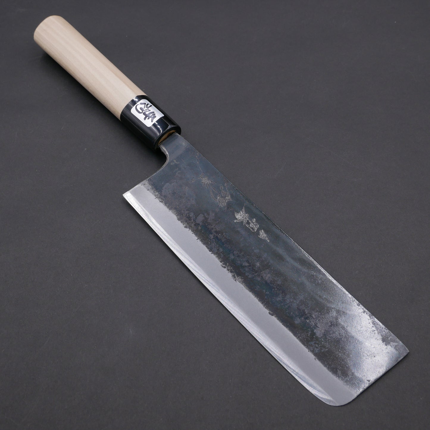 Blue#2 Carbon Steel Kurouchi Nakiri Magnolia handle
