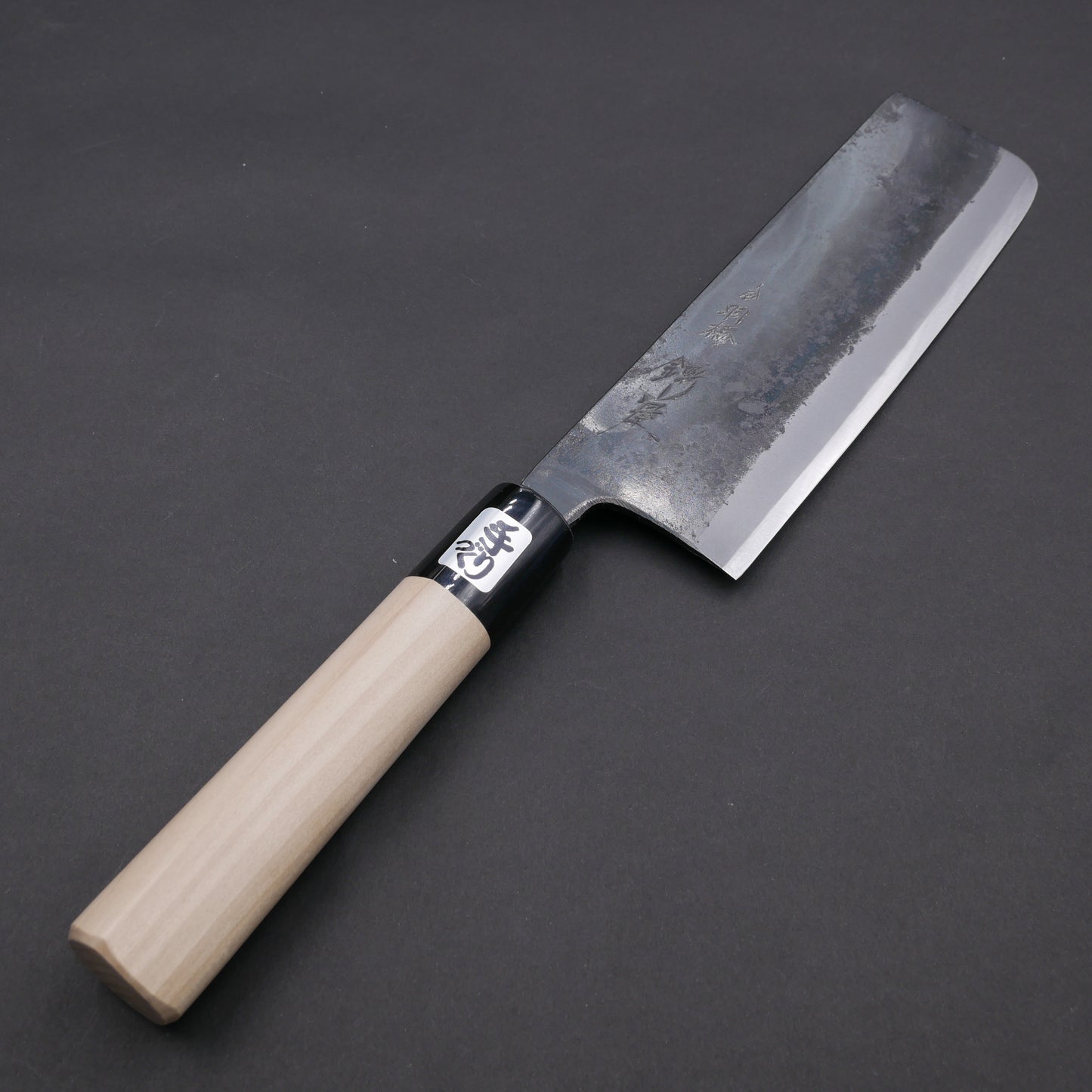 Blue#2 Carbon Steel Kurouchi Nakiri Magnolia handle